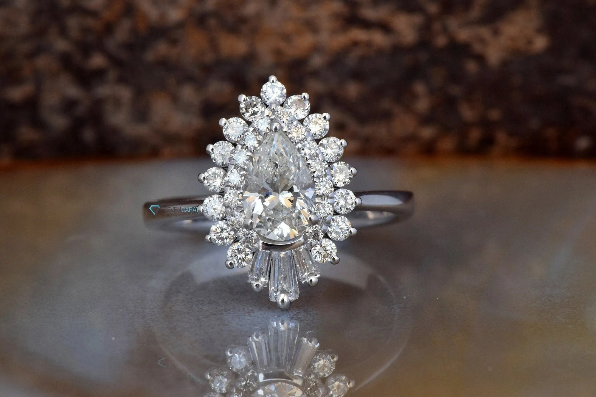 1.2 carat Gatsby diamond ring-Ballerina Ring