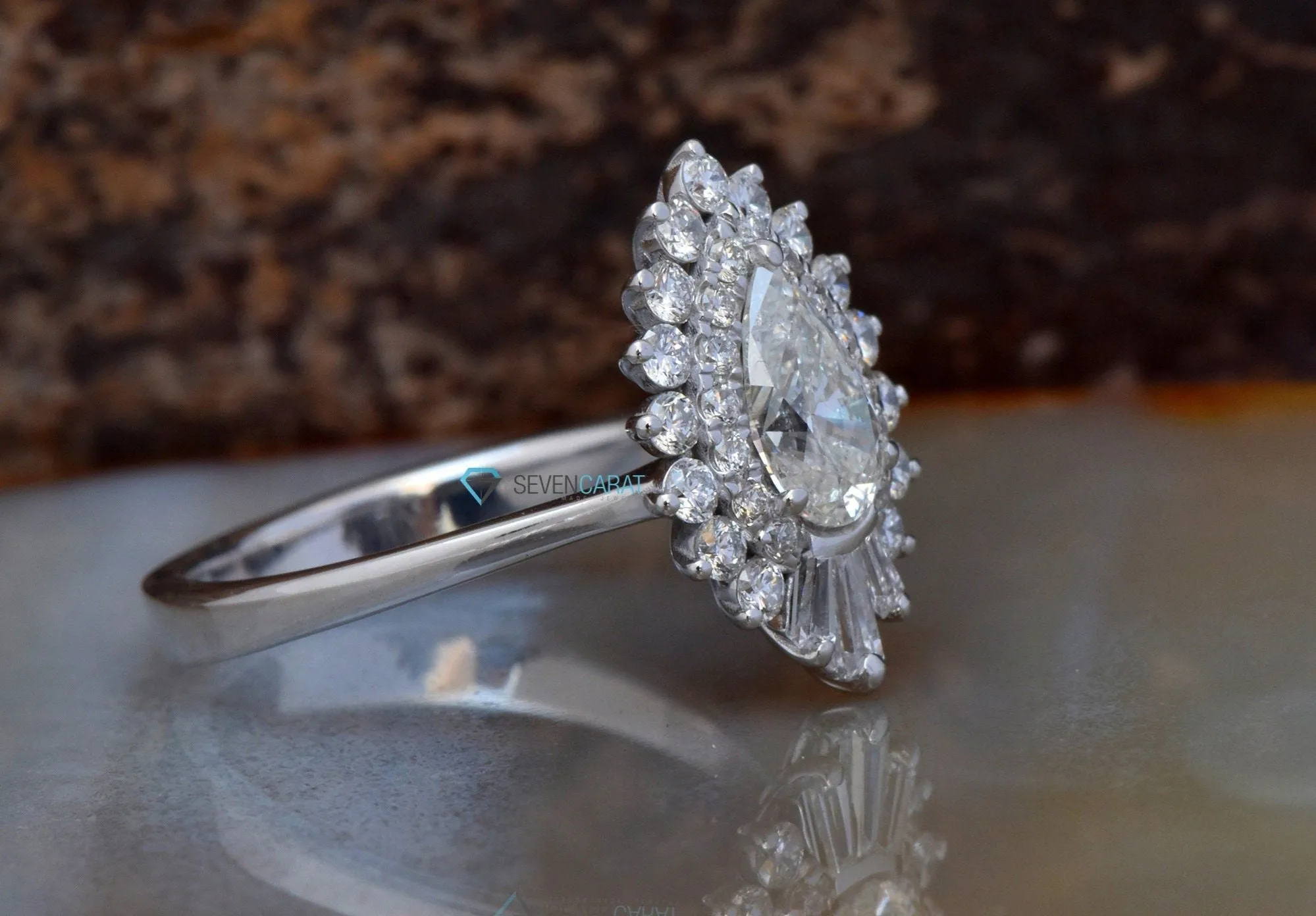 1.2 carat Gatsby diamond ring-Ballerina Ring