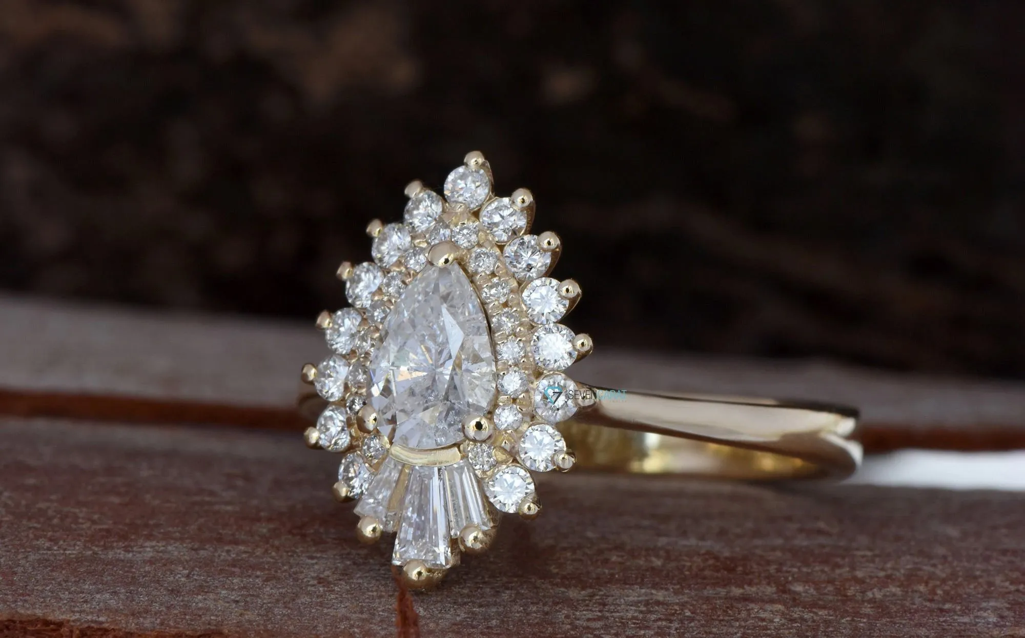 1.2 carat Gatsby diamond ring-Ballerina Ring