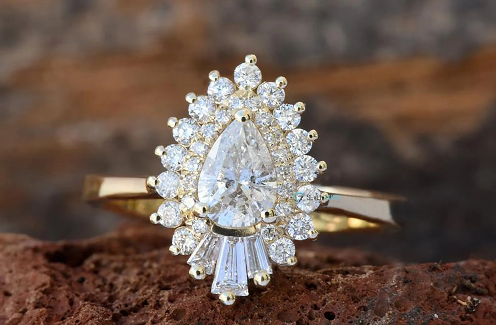 1.2 carat Gatsby diamond ring-Ballerina Ring