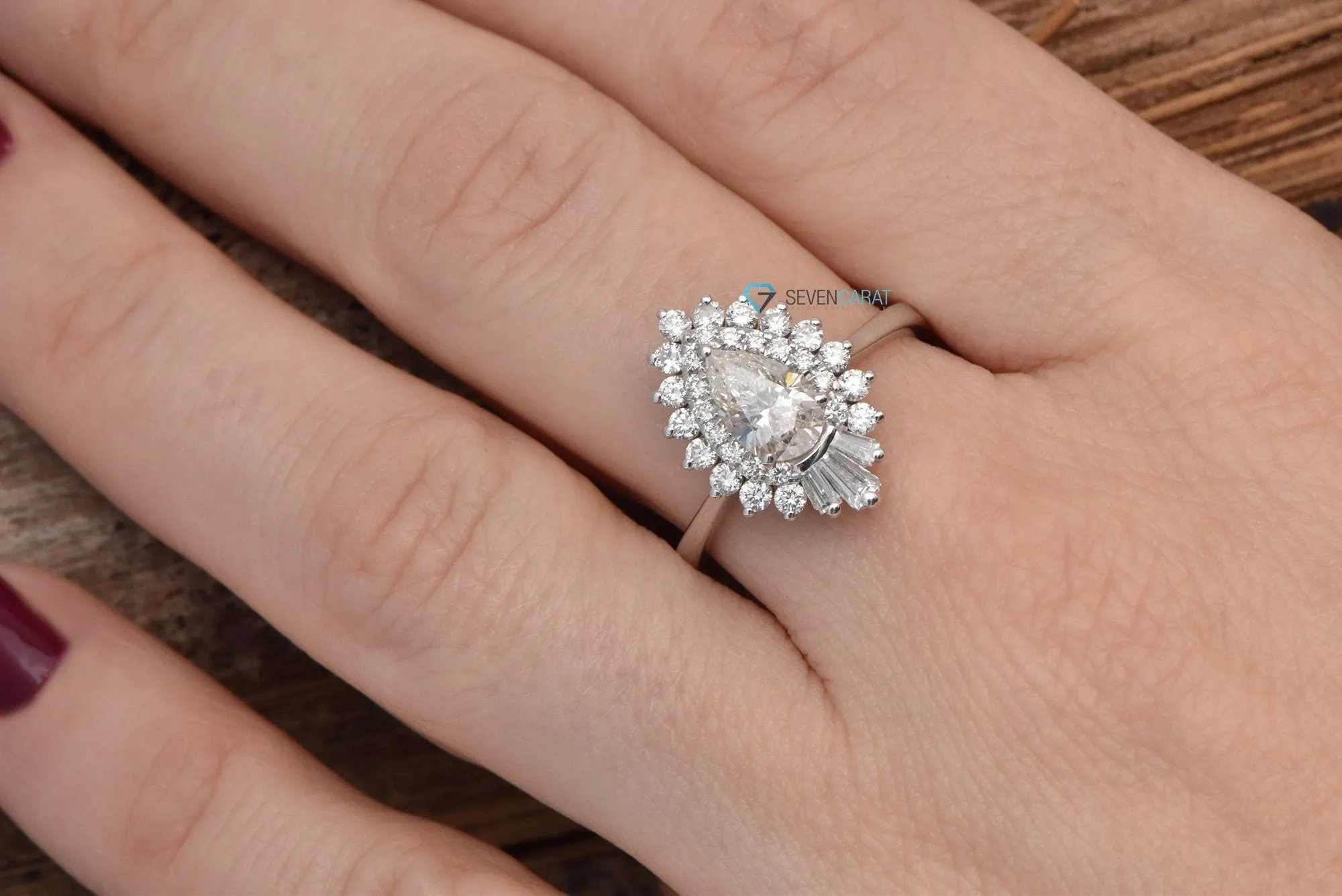 1.2 carat Gatsby diamond ring-Ballerina Ring