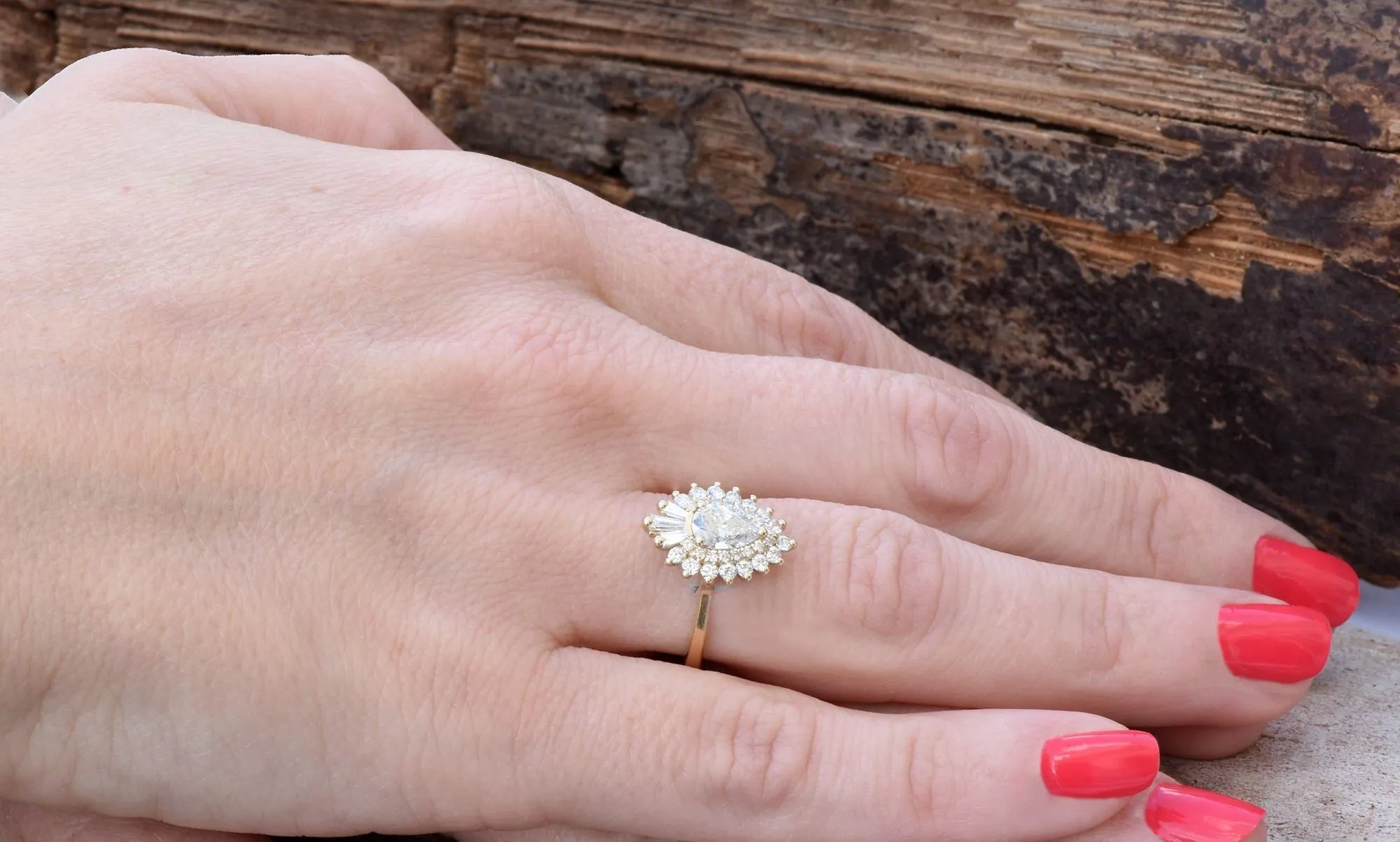 1.2 carat Gatsby diamond ring-Ballerina Ring