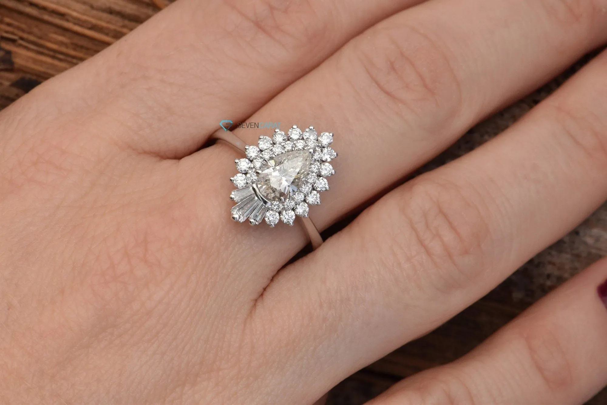 1.2 carat Gatsby diamond ring-Ballerina Ring