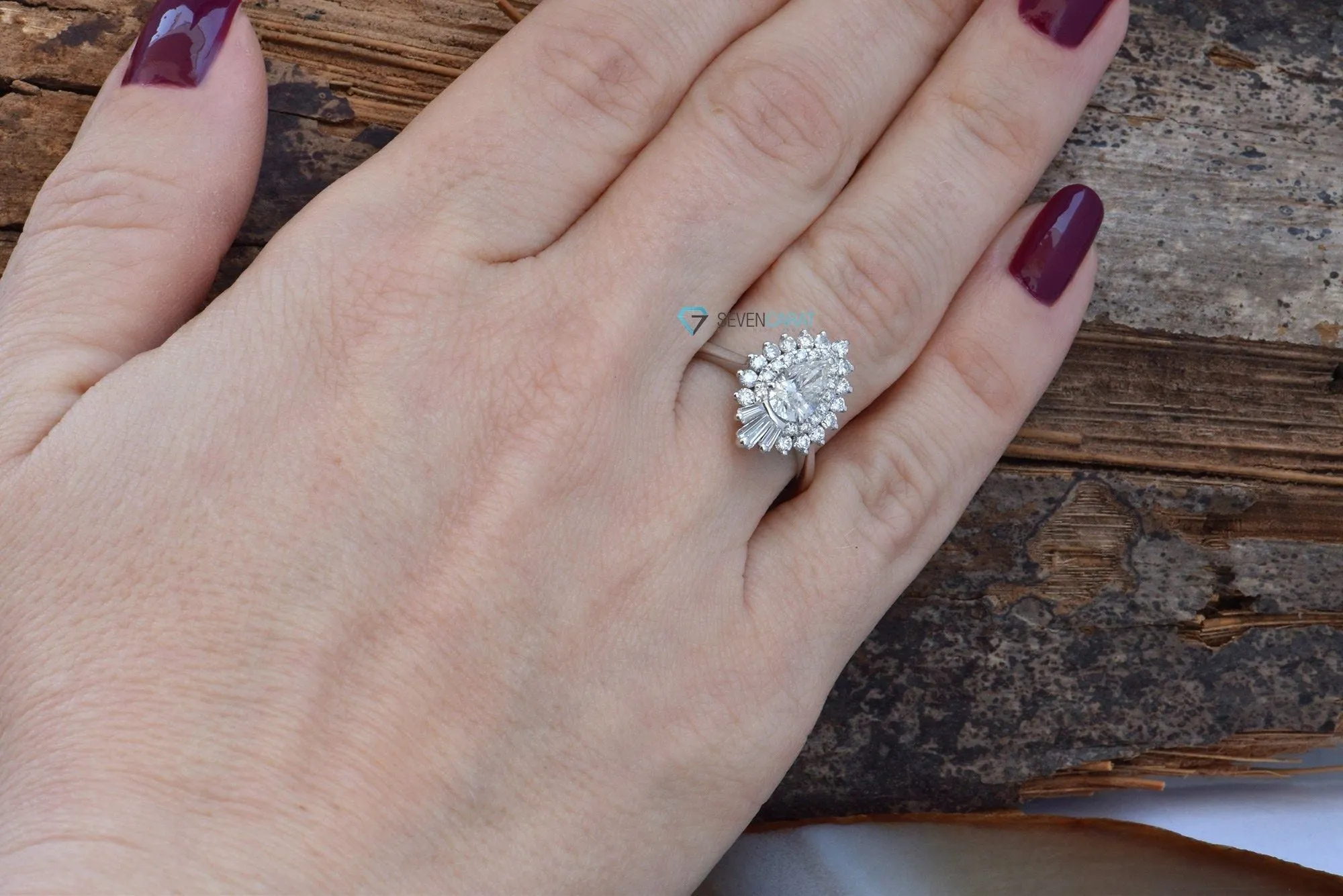 1.2 carat Gatsby diamond ring-Ballerina Ring