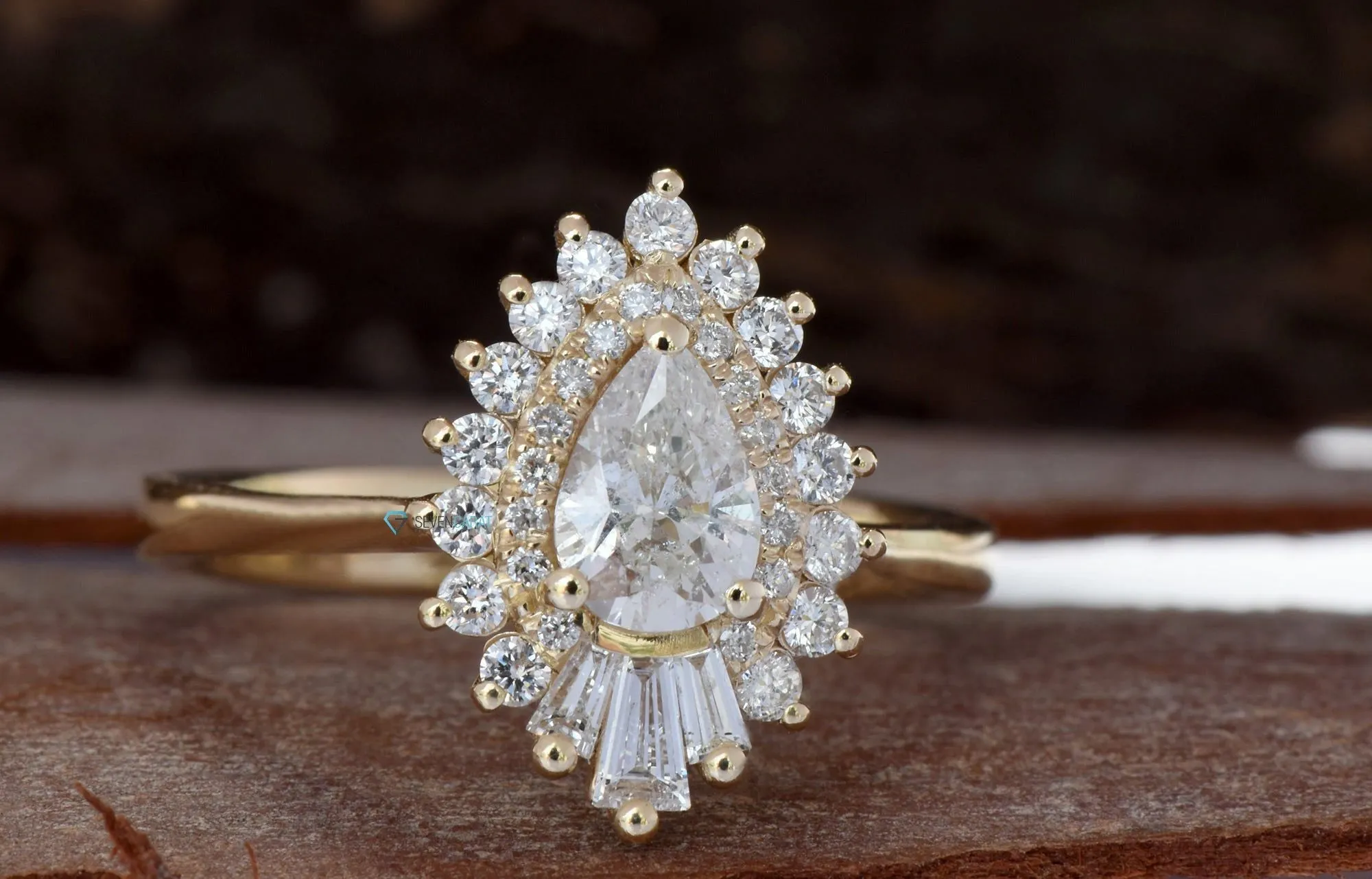 1.2 carat Gatsby diamond ring-Ballerina Ring