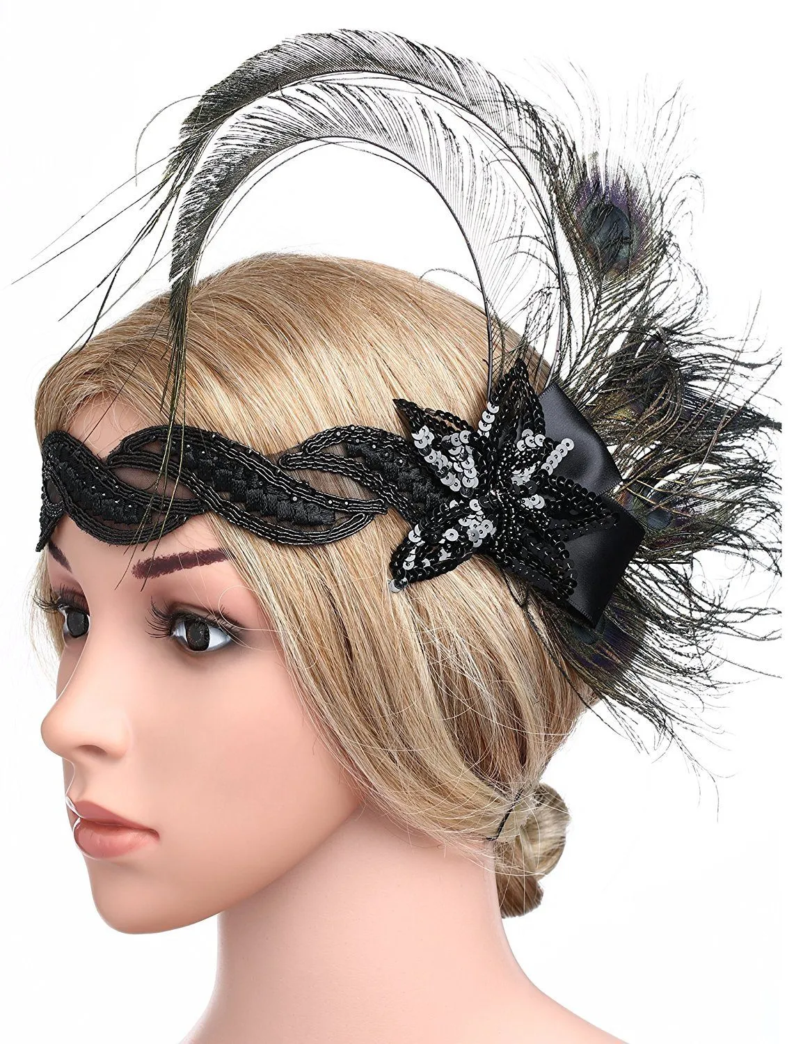 1920s Flapper Hair Accessories Great Gatsby Headpiece|JaosWish