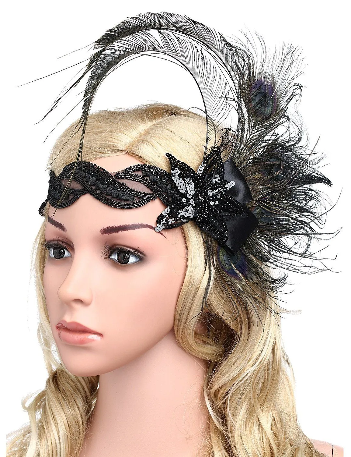 1920s Flapper Hair Accessories Great Gatsby Headpiece|JaosWish