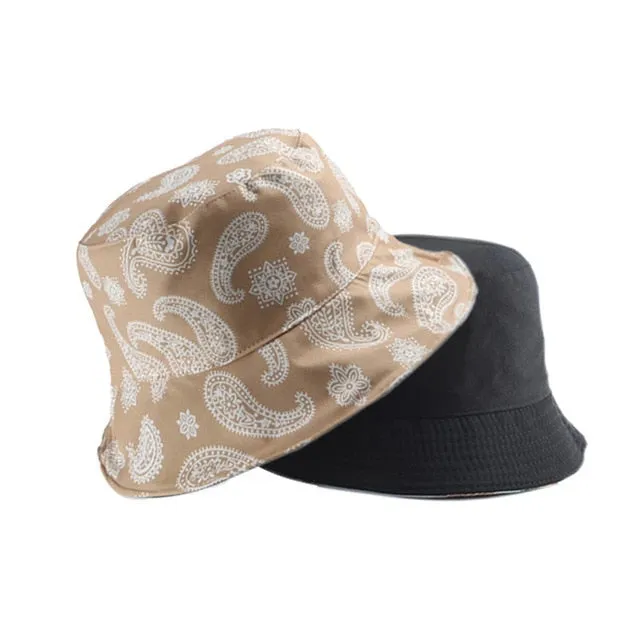 2020 Summer Bucket Hats Women Men's Panama Hat Double-sided Wear Fishing Hat Fisherman Cap for Boys/Girls Bob Femme Gorro MZ005