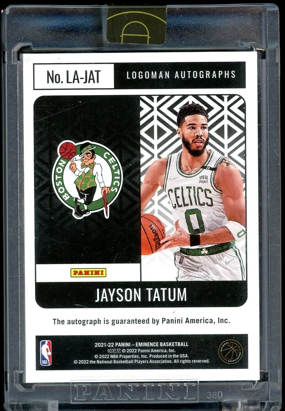 2021-22 Eminence Logoman Autographs Silver Bar Auto /10 Jayson Tatum #LA-JAT
