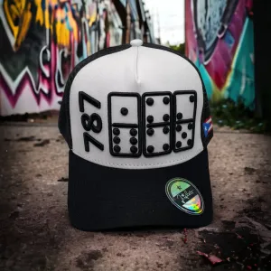 787 PR Area Code Dominoes Trucker Hat