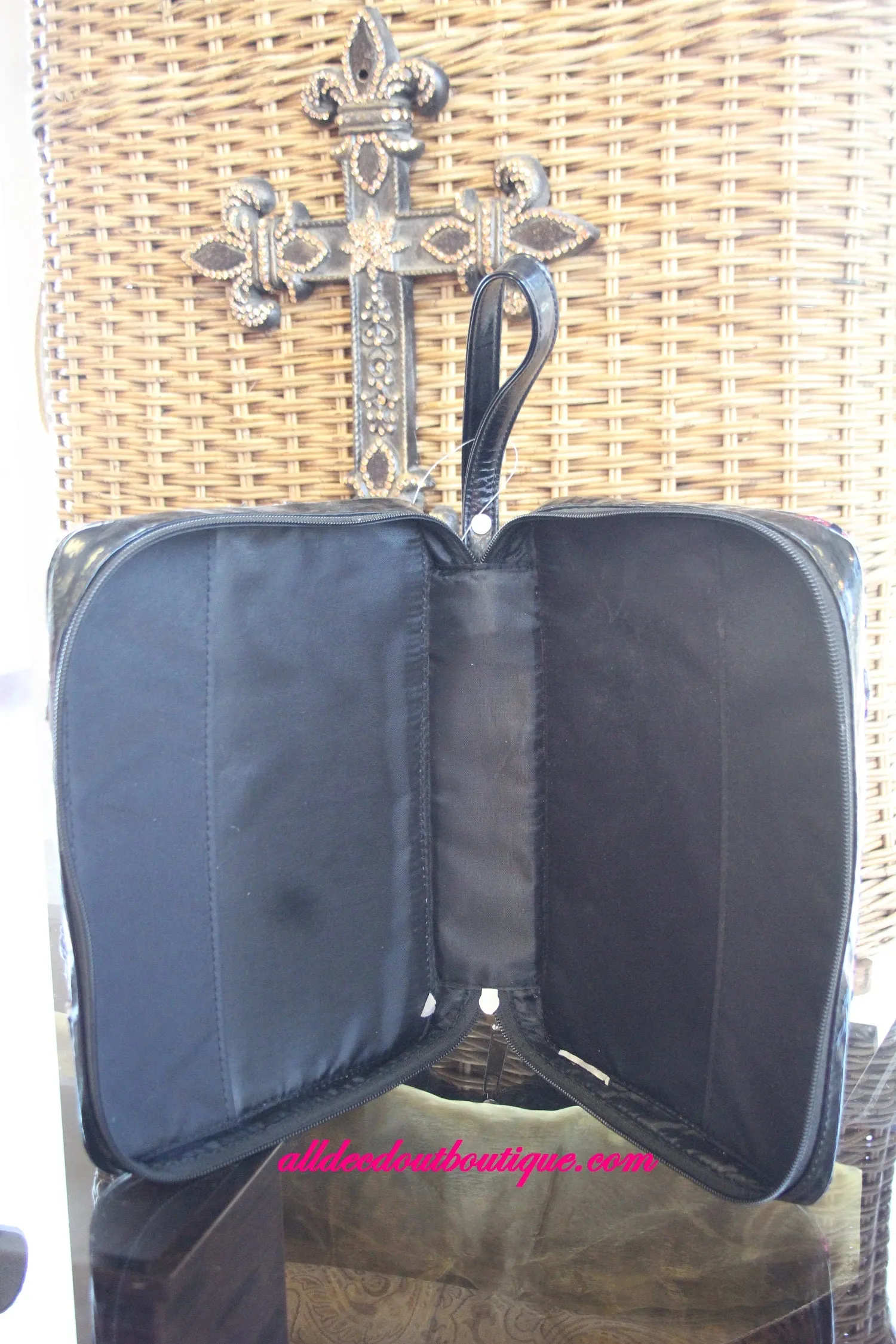 ADO | Brown and Snake Print Embellished Bible Cover