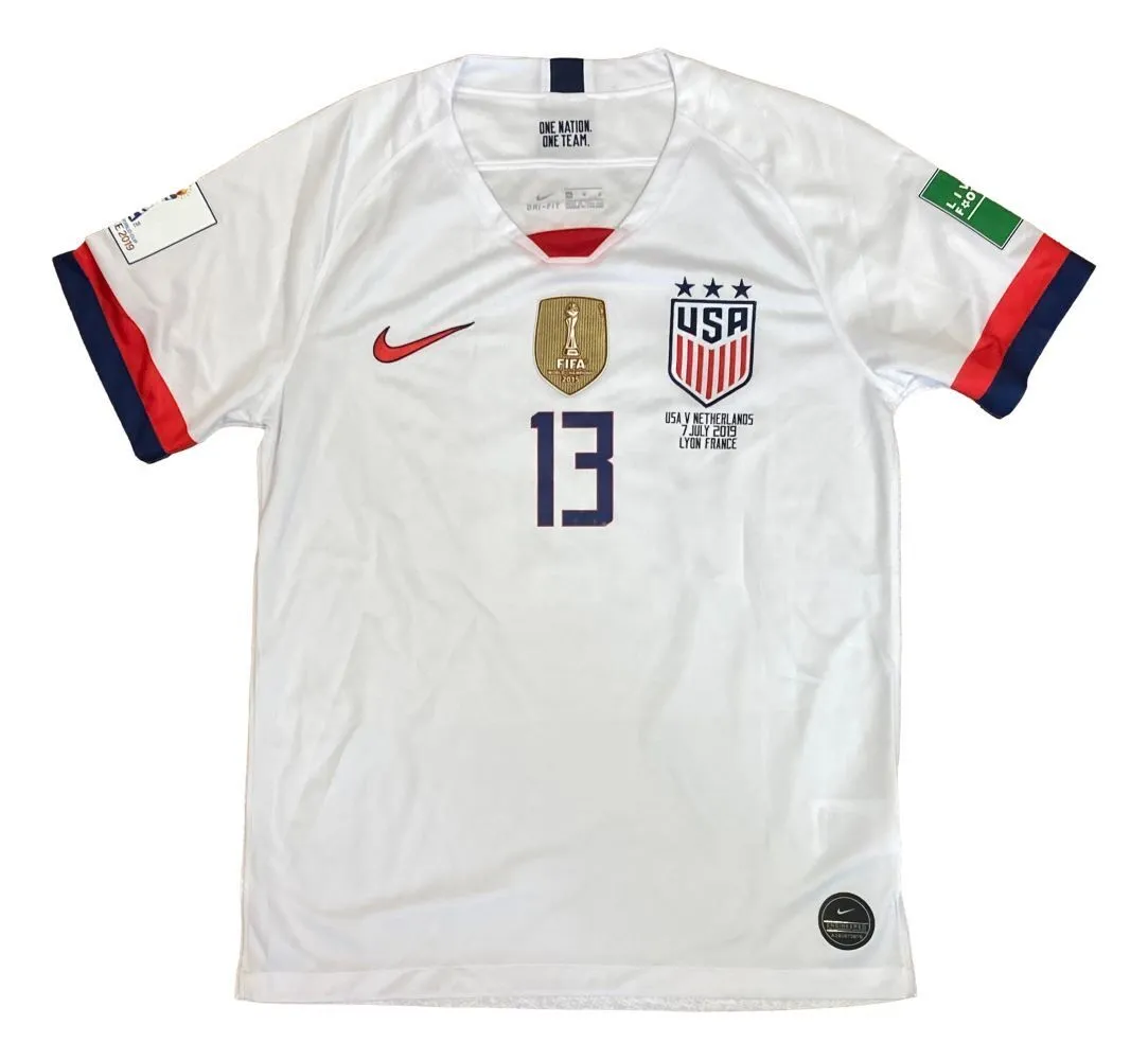 Alex Morgan Signed 2019 Nike USA Women's Home Medium Soccer Jersey BAS