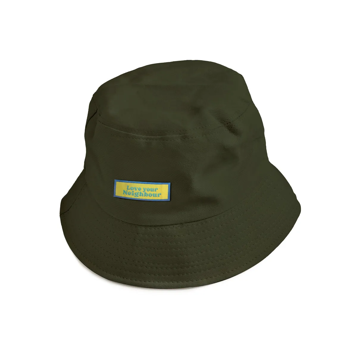 Army Green Bucket Hat with Velcro Patch {Bucket Hat}