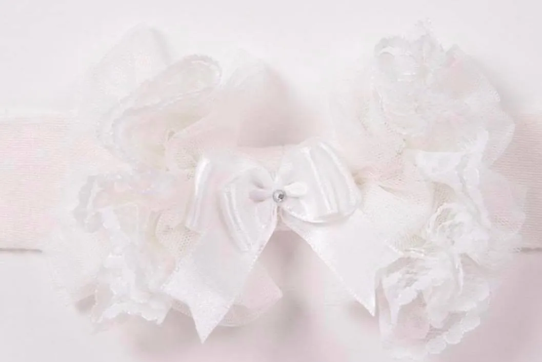 Beau Kid Luxury SMALL Tutu Lace & Bow Trim Headband - Various Colour