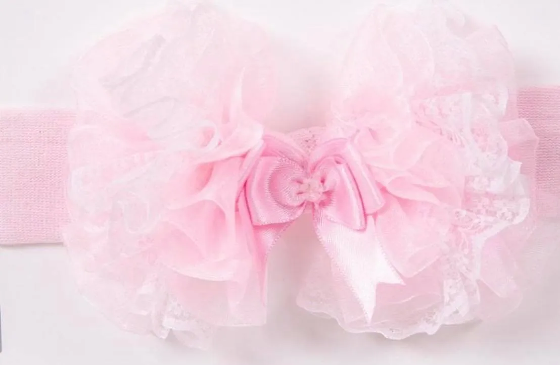 Beau Kid Luxury SMALL Tutu Lace & Bow Trim Headband - Various Colour