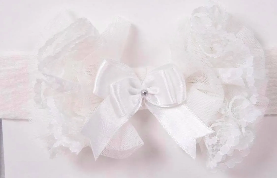 Beau Kid Luxury SMALL Tutu Lace & Bow Trim Headband - Various Colour
