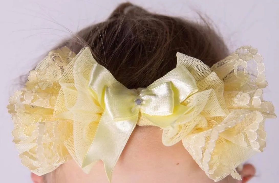 Beau Kid Luxury SMALL Tutu Lace & Bow Trim Headband - Various Colour