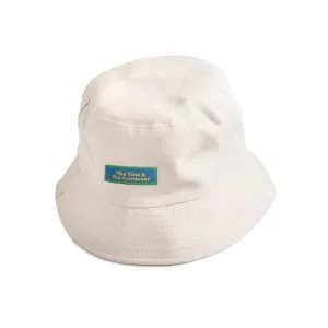 Beige Bucket Hat with Velcro Patch {Bucket Hat}