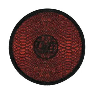 CALI Strong Snake Skin Red Black Round Hook-and-Loop Morale Patch