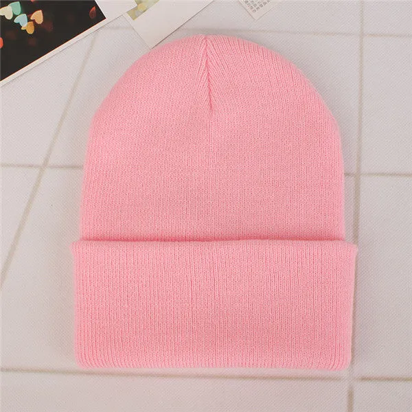 Candy Color Knitting Hats Girls