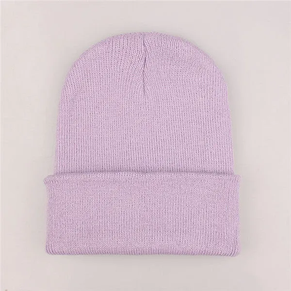 Candy Color Knitting Hats Girls
