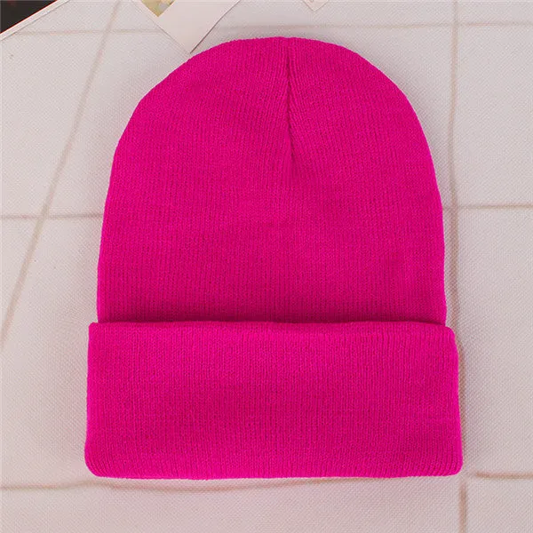 Candy Color Knitting Hats Girls