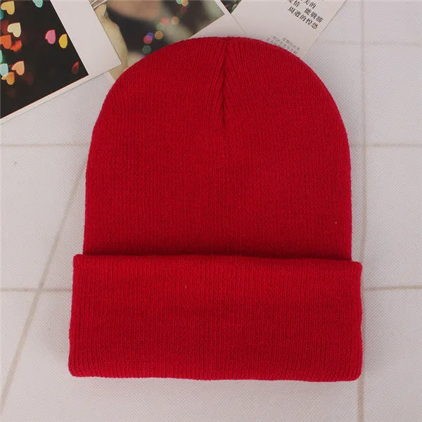 Candy Color Knitting Hats Girls