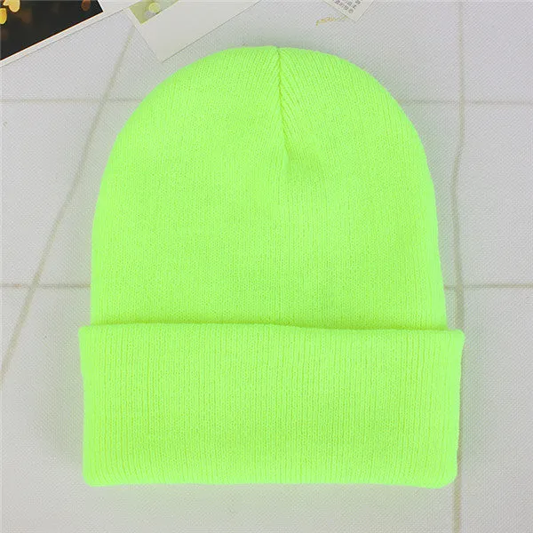 Candy Color Knitting Hats Girls