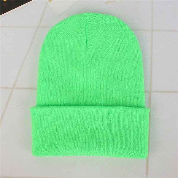 Candy Color Knitting Hats Girls