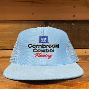 Cornbread cowboi racing vintage blue mesh Snapback hat cap custom embroidery