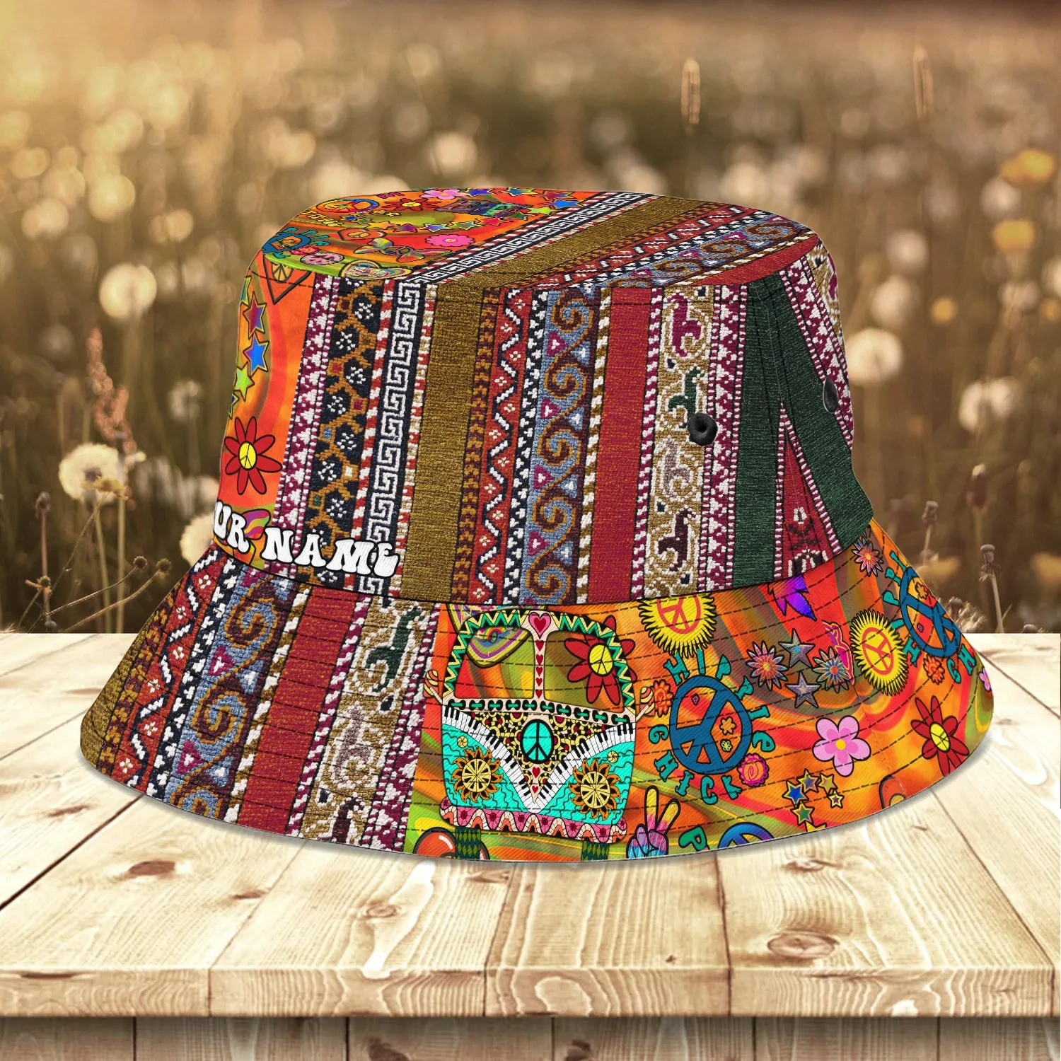 Custom Bucket Hat - Hippie 02