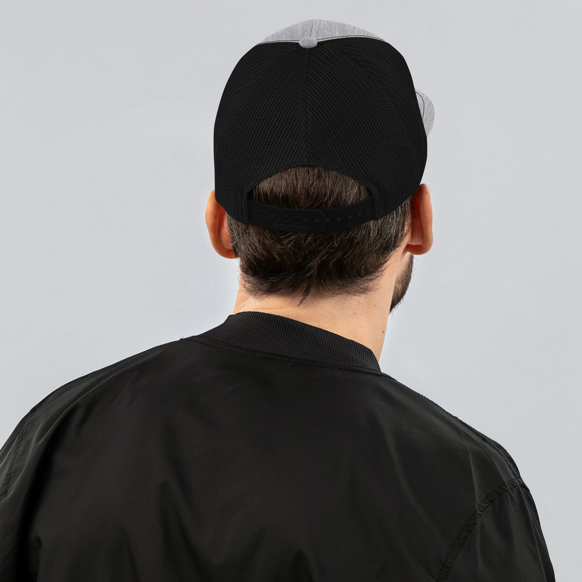 Custom Drip's Grey & Black Trucker Cap