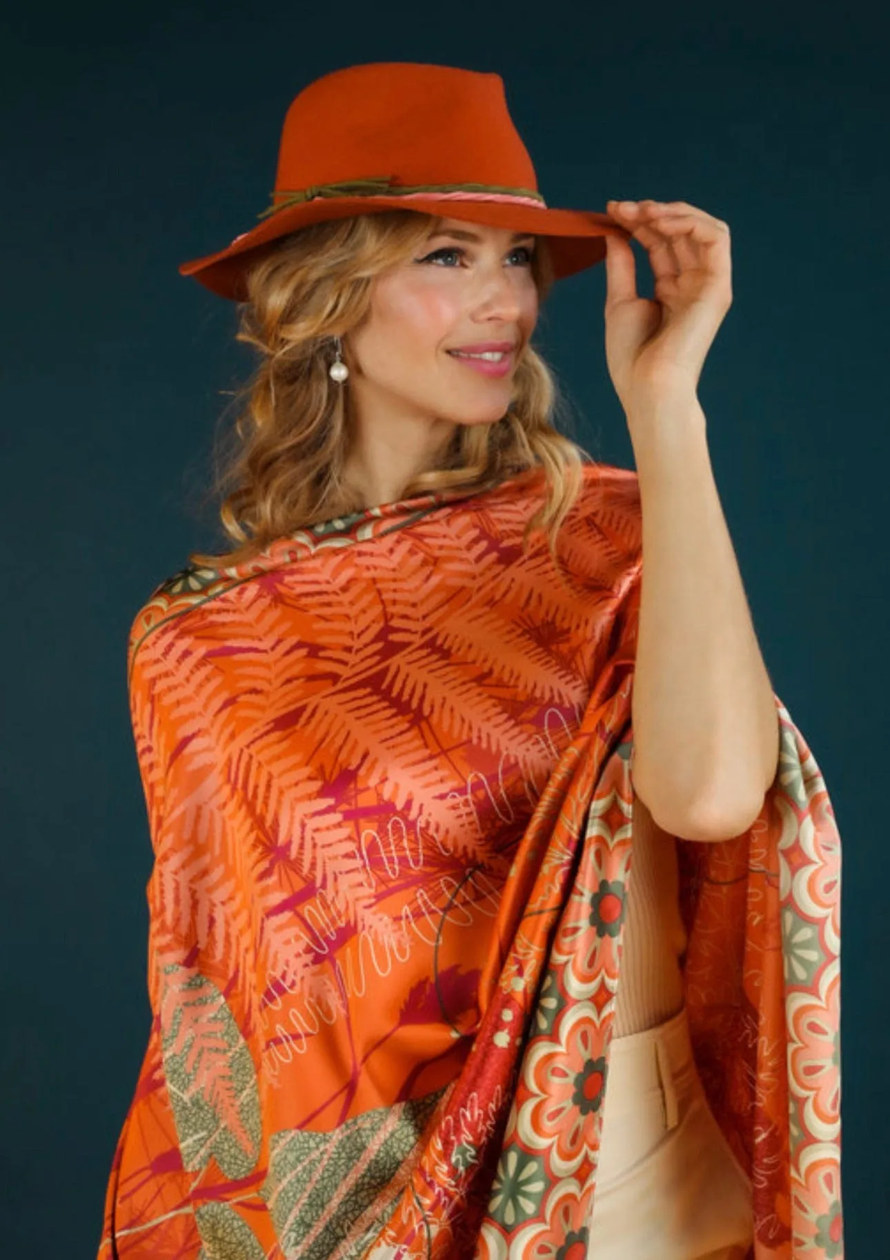Deborah Wool Felt Hat - Orange