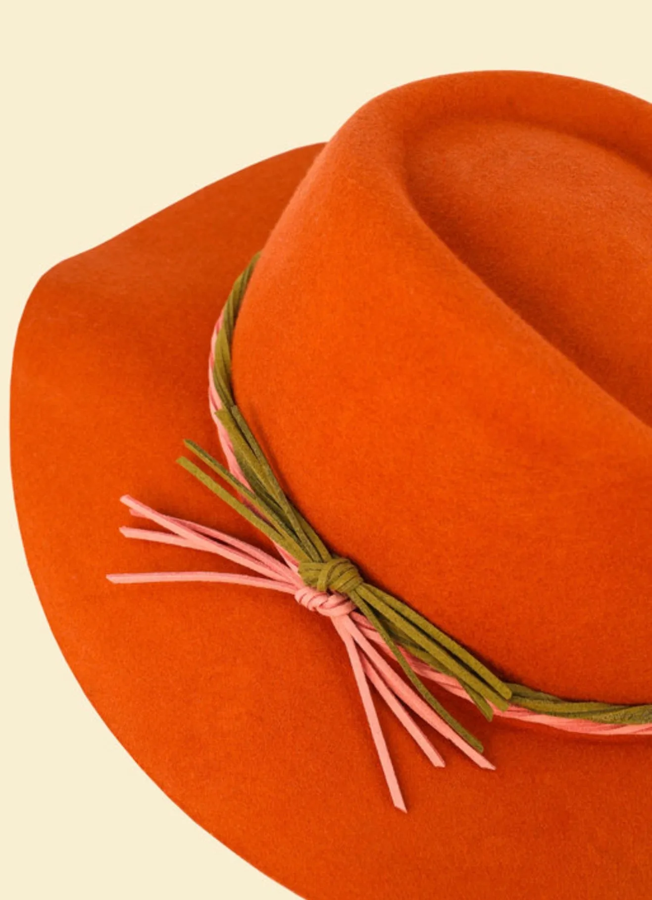 Deborah Wool Felt Hat - Orange