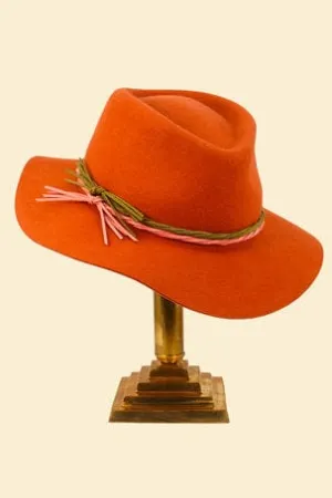 Deborah Wool Felt Hat - Orange
