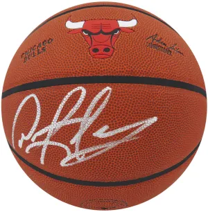 Dennis Rodman Signed Wilson Chicago Bulls Logo NBA Basketball - (SCHWARTZ COA)