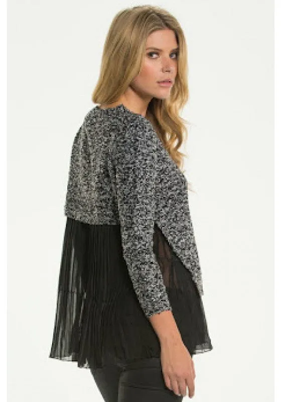 Elan | Black and White Crochet and Black Ruffles