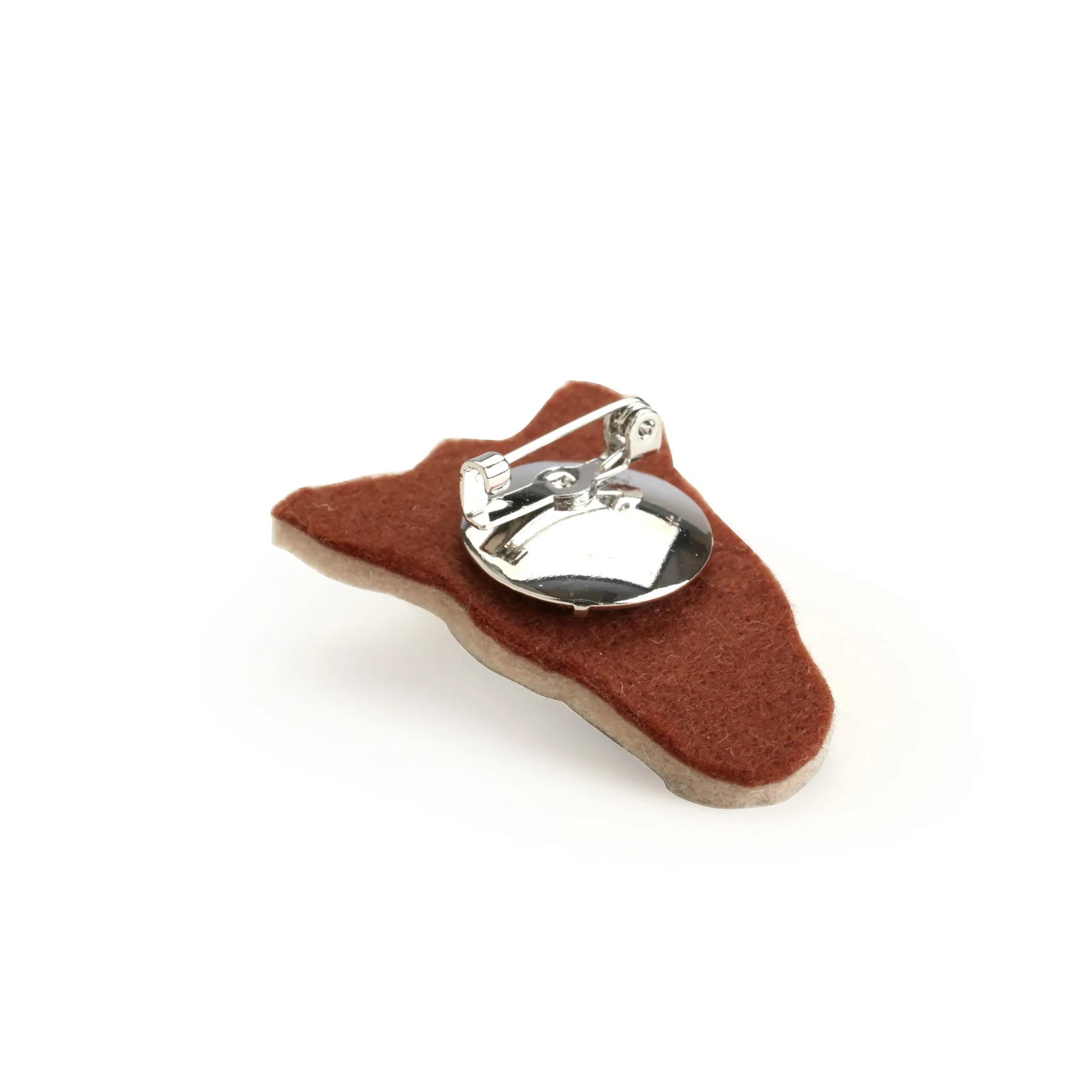 Embroidered Zebra Brooch