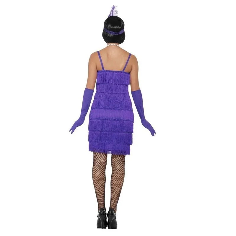 Flapper Costume - Purple, with Short Dress