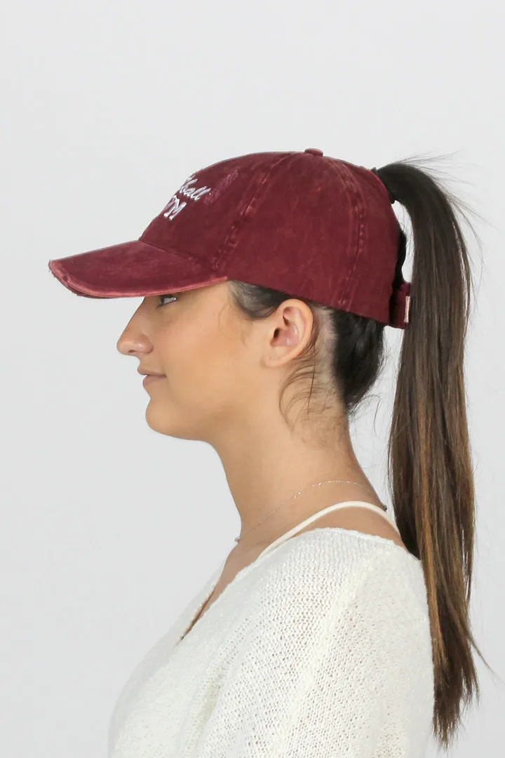 Football Mom Distressed Cotton Ponyflo® Cap