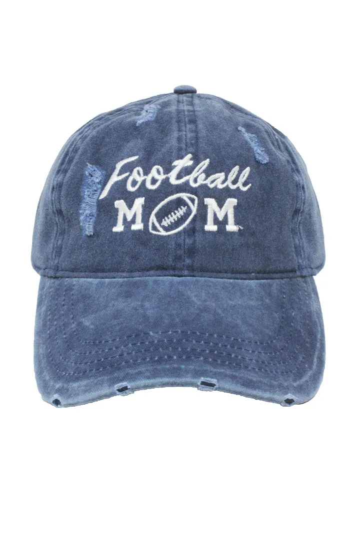 Football Mom Distressed Cotton Ponyflo® Cap