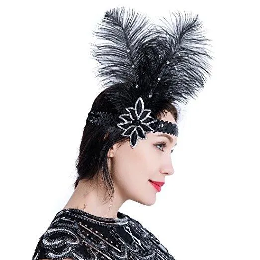 Great Gatsby 1920s Flapper Headband Vintage Headpiece Accessories|JaosWish