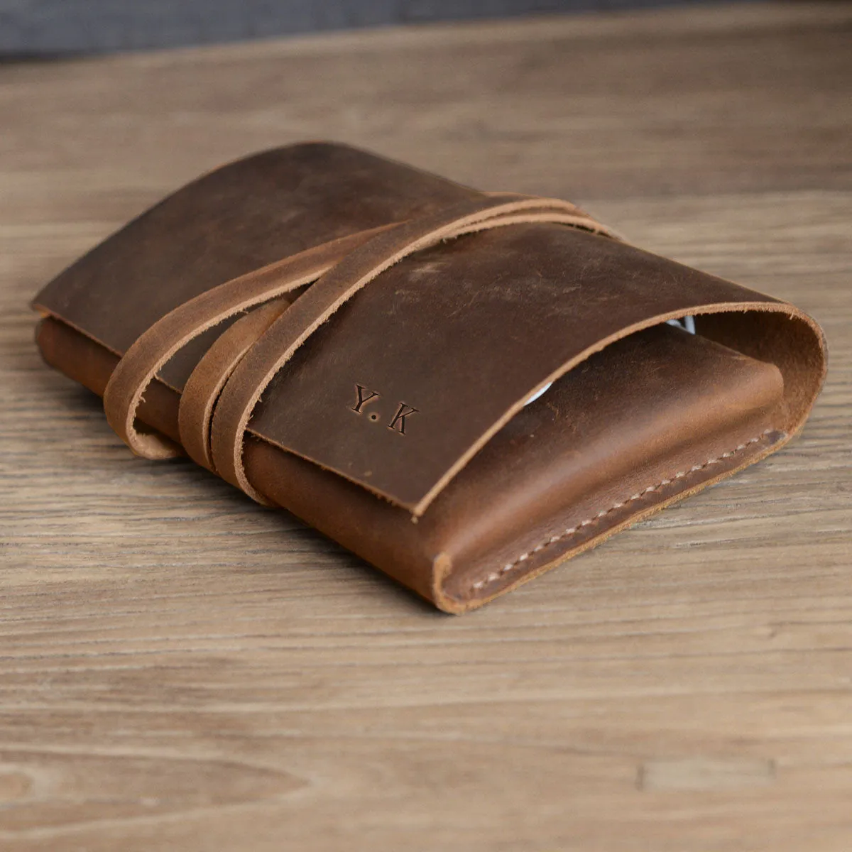 Handmade Personalized Leather Cable Cord Organizer