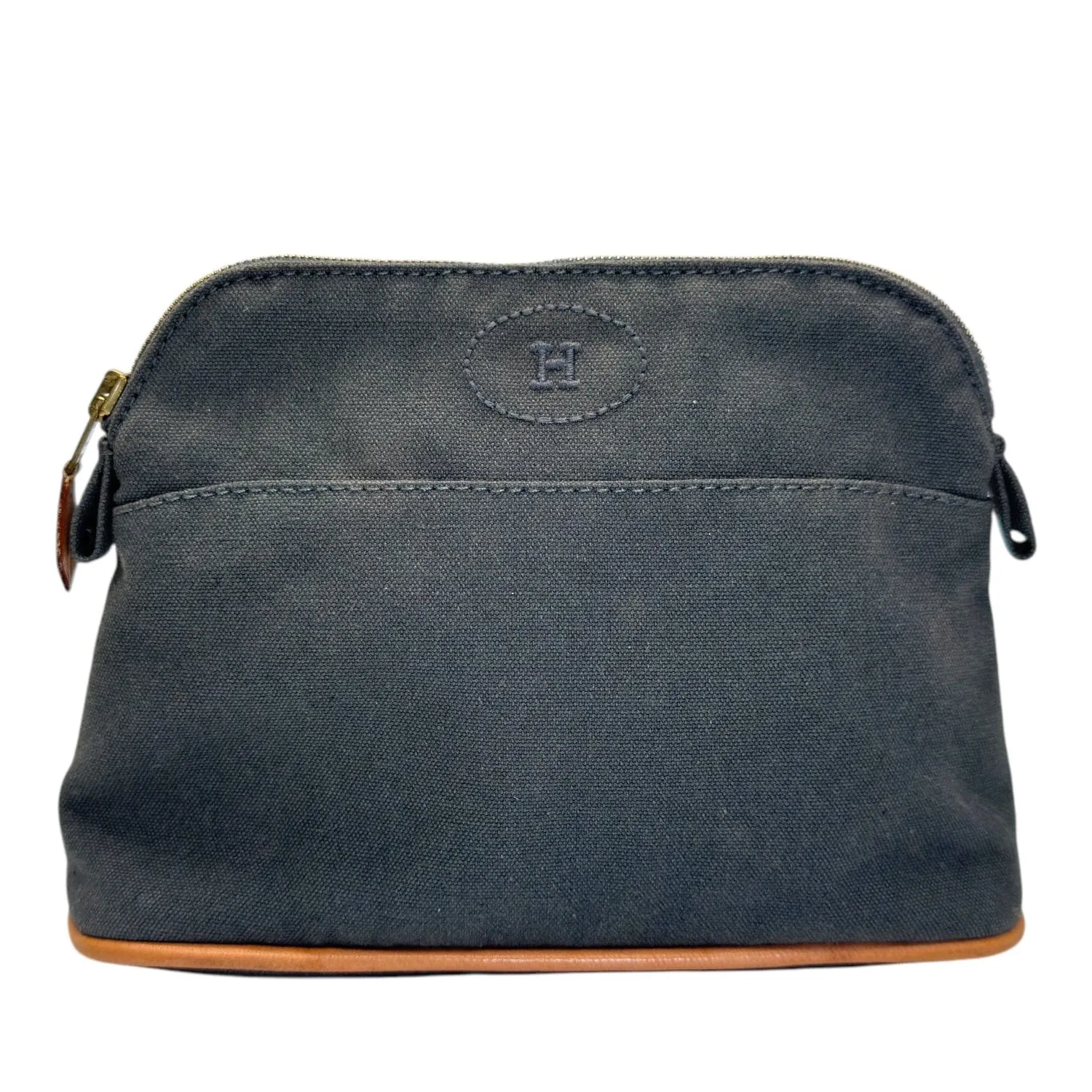 HERMES Canvas Bolide Travel Case - Grey