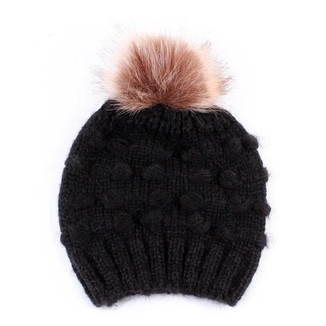 Infant Family Matching Warm Knit Cap Hats