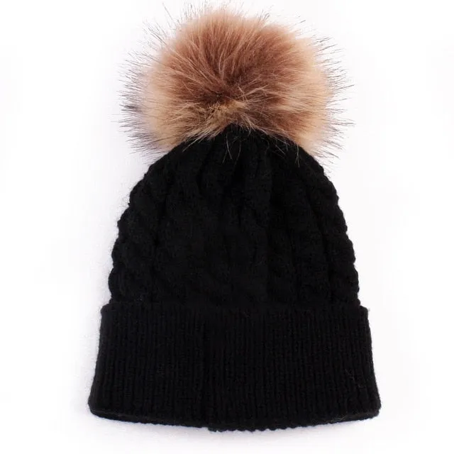 Infant Family Matching Warm Knit Cap Hats