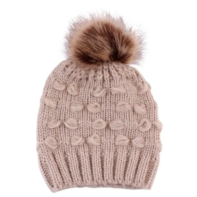 Infant Family Matching Warm Knit Cap Hats