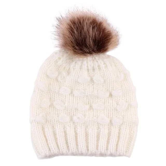 Infant Family Matching Warm Knit Cap Hats