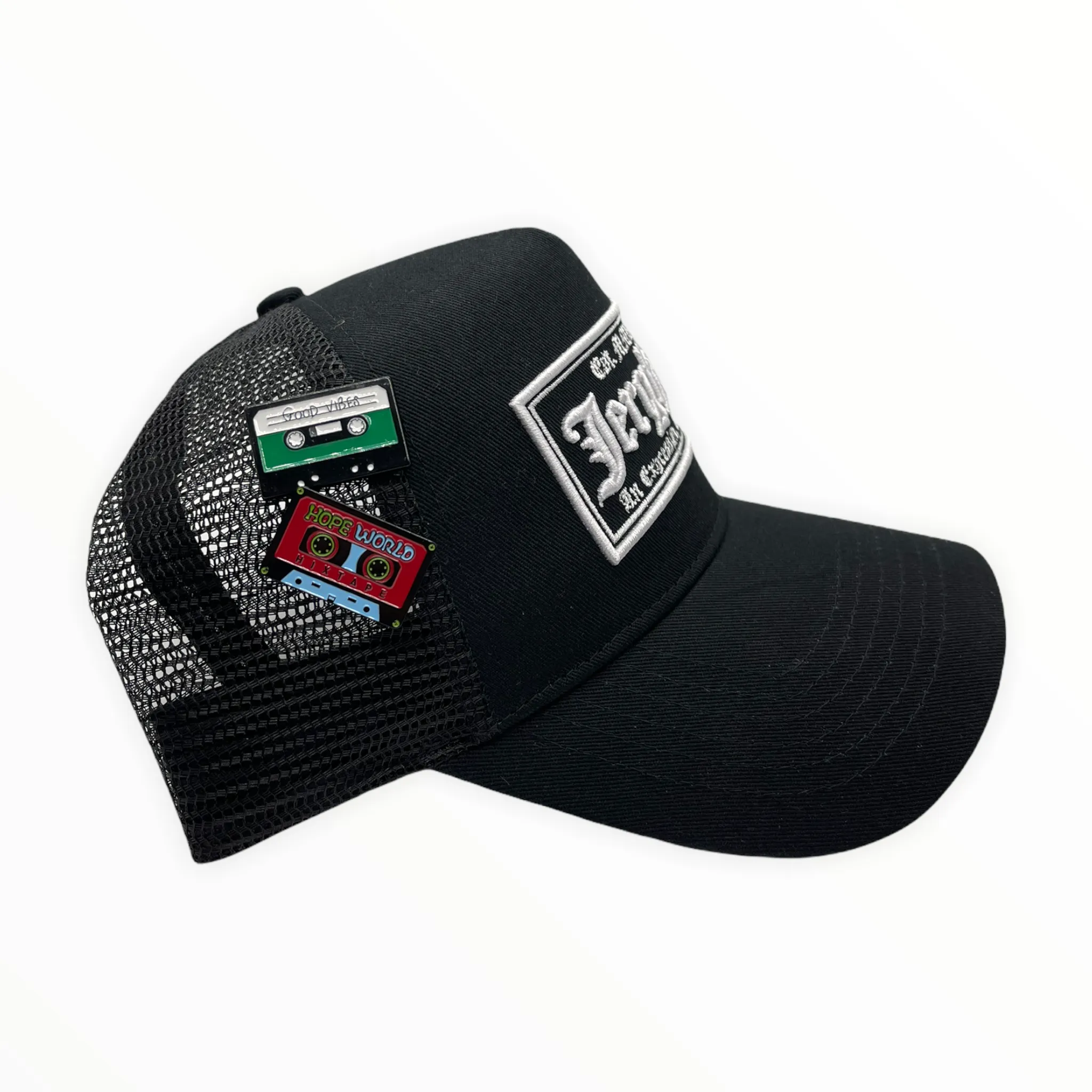 Jerghats Square Trucker Hat w/pins