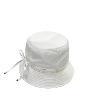 J.Jane Ribbon Pearl Bucket Hat (White)